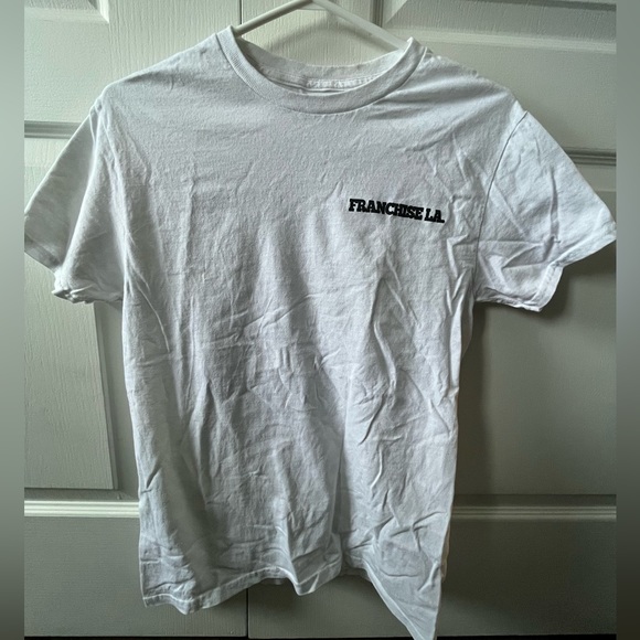 Franchise LA men’s shirt small white with skeletons and drinking - Picture 4 of 5